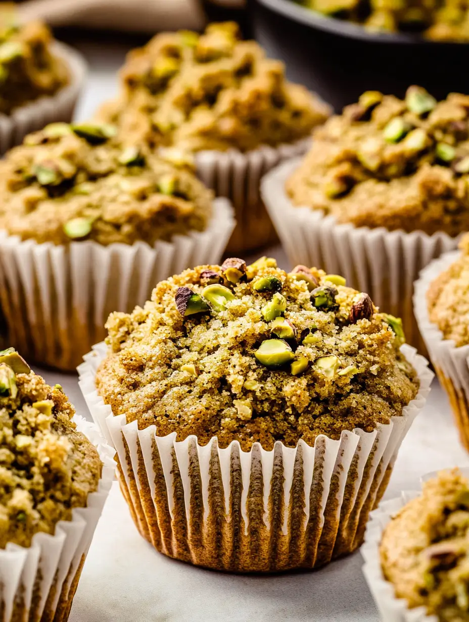 Pistachio Muffins(Bakery Style at Home) 22 pistachio-muffins-topped-with-chopped-pistachios