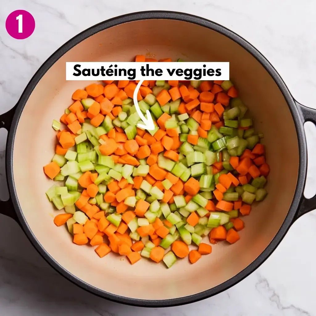 Incredibly Easy Chicken Noodle Soup Recipe 13 Sauteing-the-veggies
