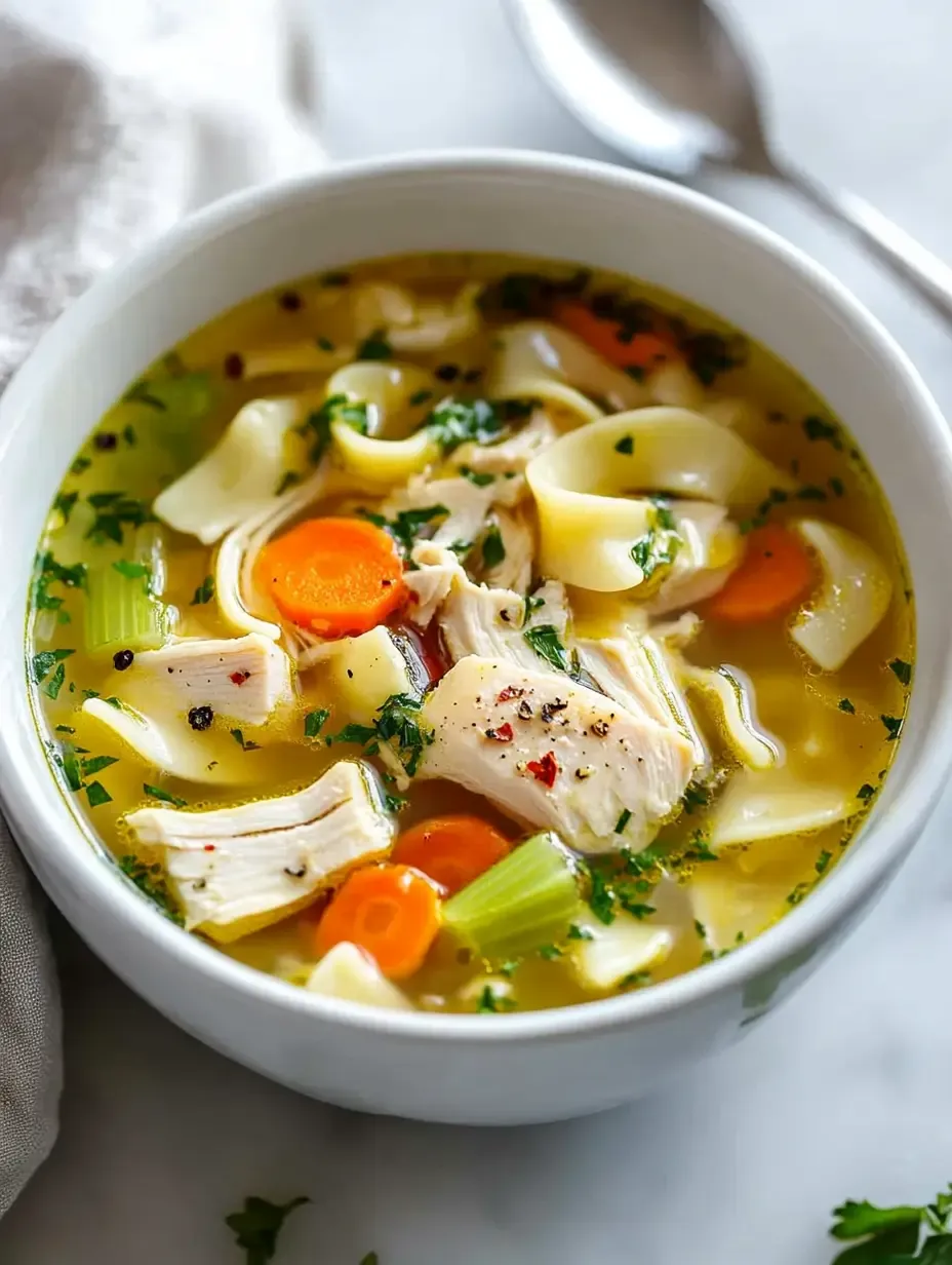 Incredibly Easy Chicken Noodle Soup Recipe 18 hearty-thick-chicken-noodle-soup-recipe-2