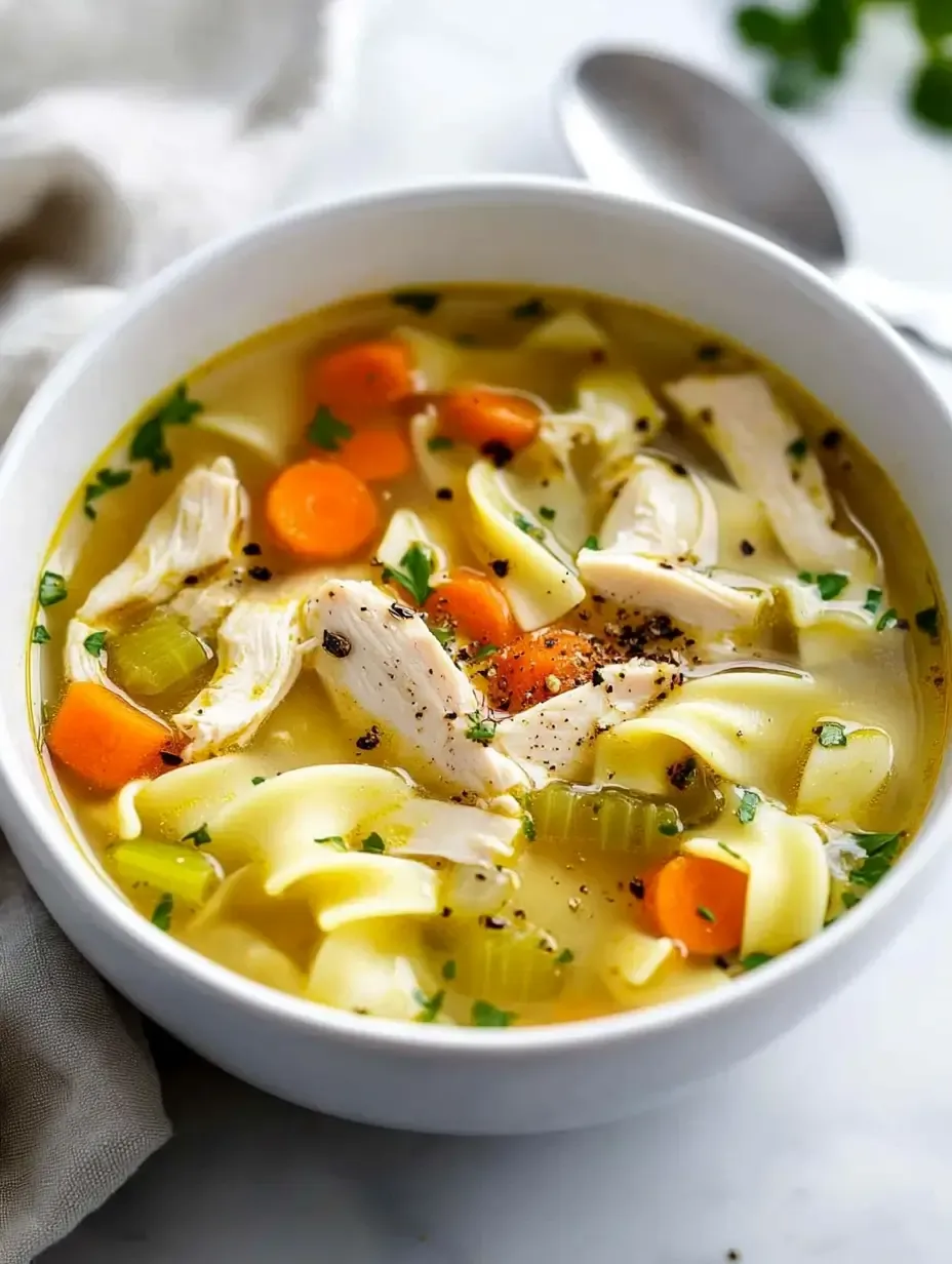 Incredibly Easy Chicken Noodle Soup Recipe 11 hearty-thick-chicken-noodle-soup-recipe-3