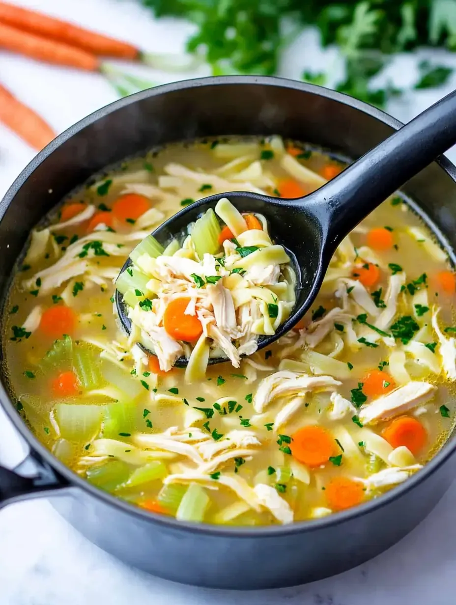 Incredibly Easy Chicken Noodle Soup Recipe 17 hearty-thick-chicken-noodle-soup-recipe-4