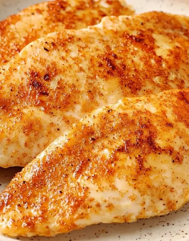 juicy-thin-sliced-chicken-breast-air-fryer-served