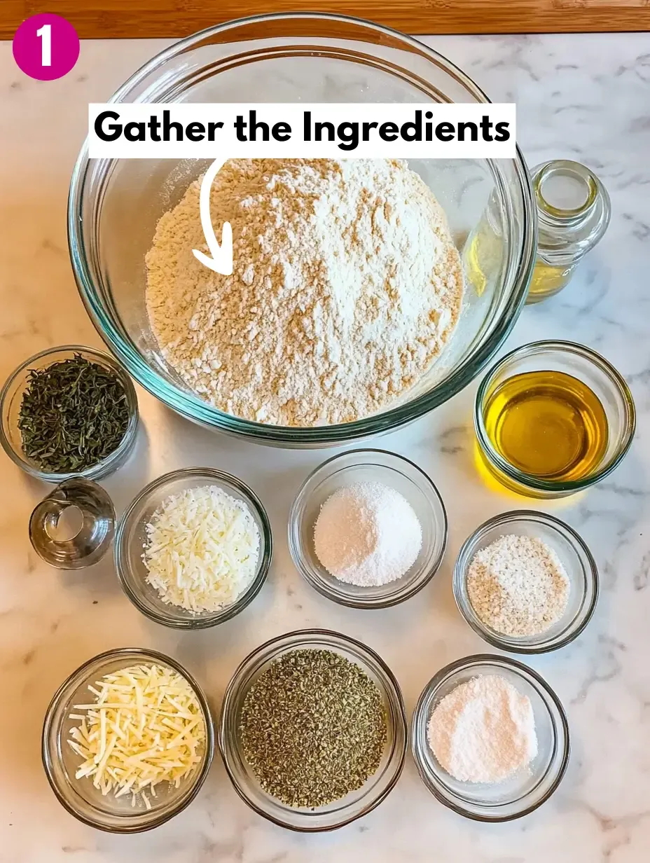Garlic Parmesan Focaccia Bread 16 Gather-the-Ingredients