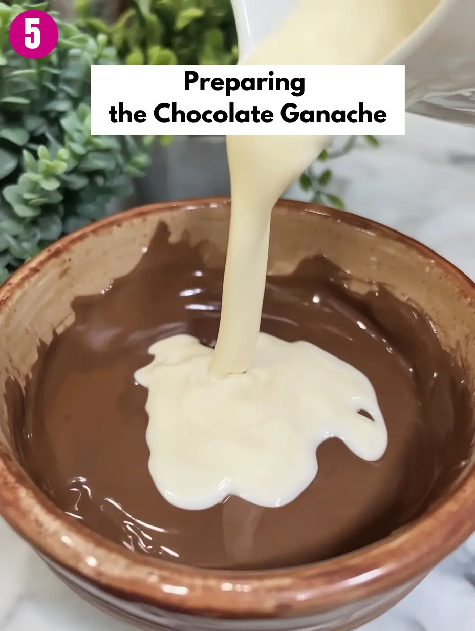Popular Choco Crunch Cake Recipe 22 Preparing-Chocolate-Ganache