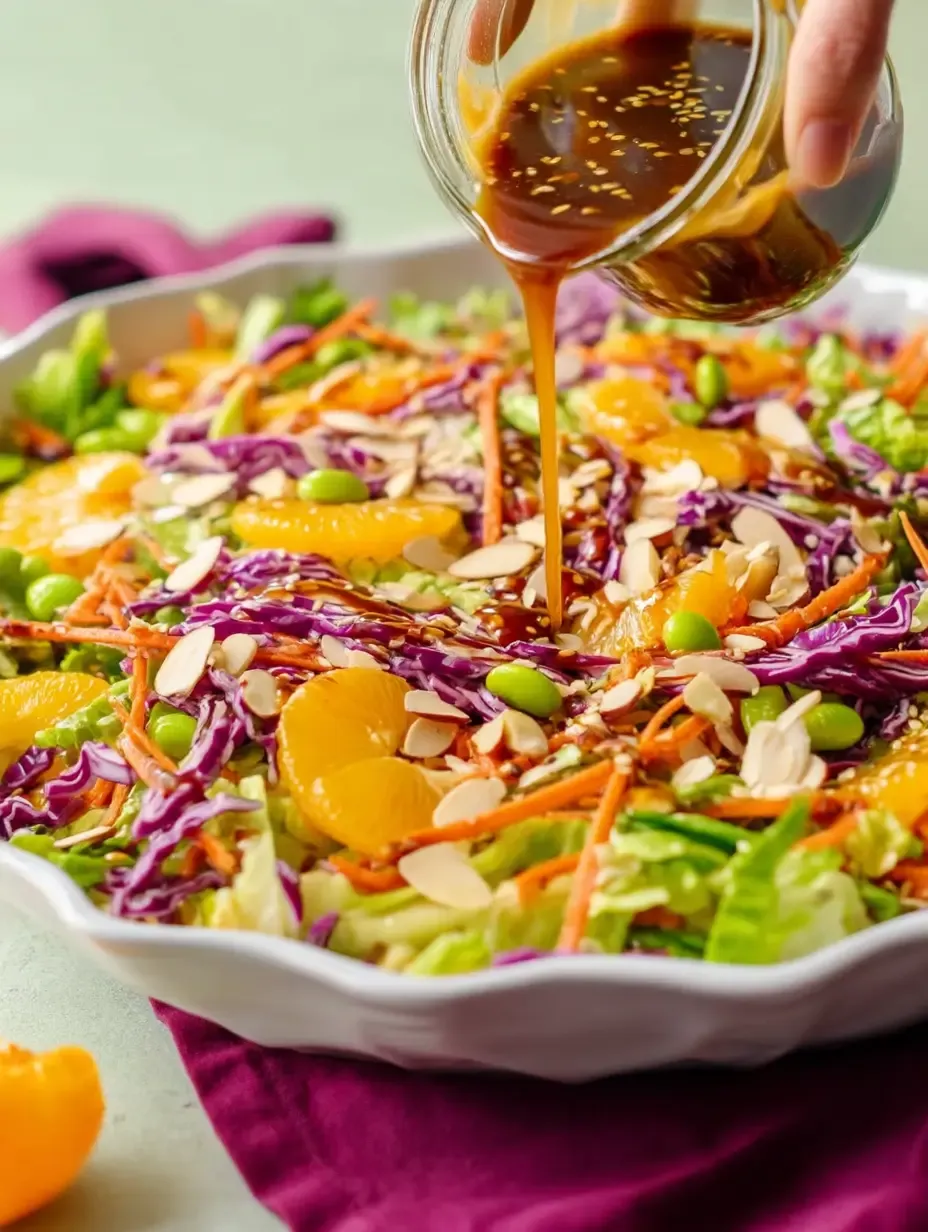 Chopped Chicken Salad with Sesame Dressing 12 adding-sesame-dressing-to-chopped-chicken-salad