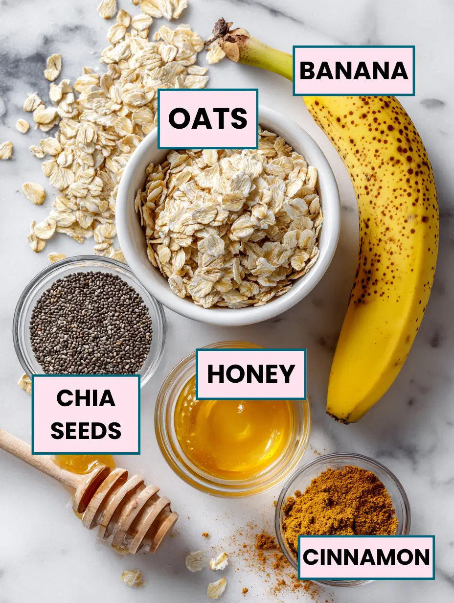 Banana Chia Oat Cookies: Naturally Sweetened 10 banana-chia-oat-cookies-ingredients