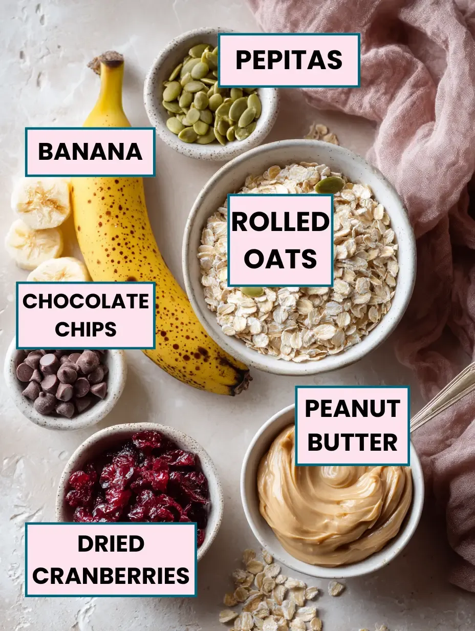 Banana Trail Mix Breakfast Bars 15 banana-trail-mix-breakfast-bars-ingredients