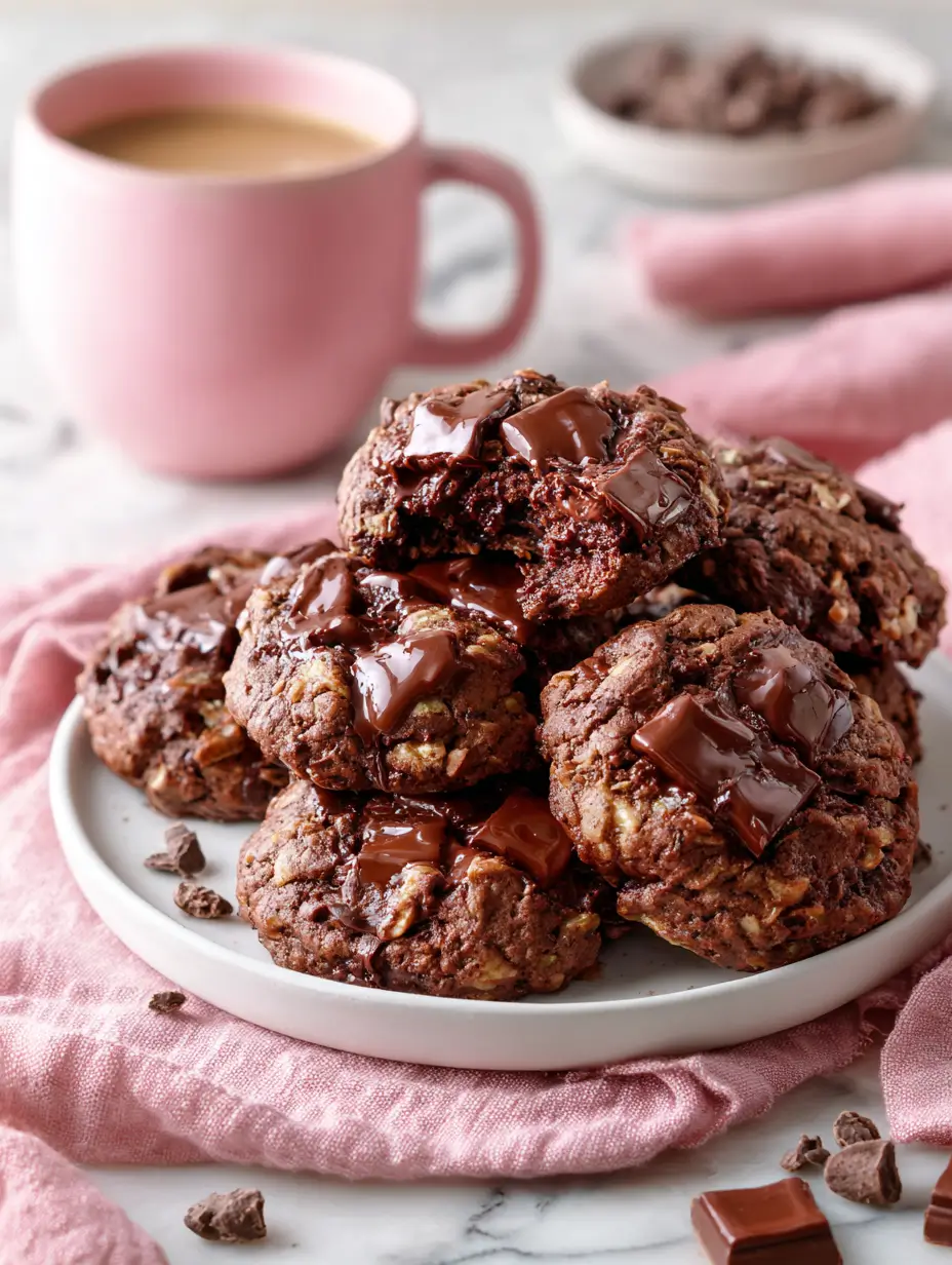 Double Chocolate Banana Oatmeal Cookies 7 double-chocolate-banana-oatmeal-cookies-1