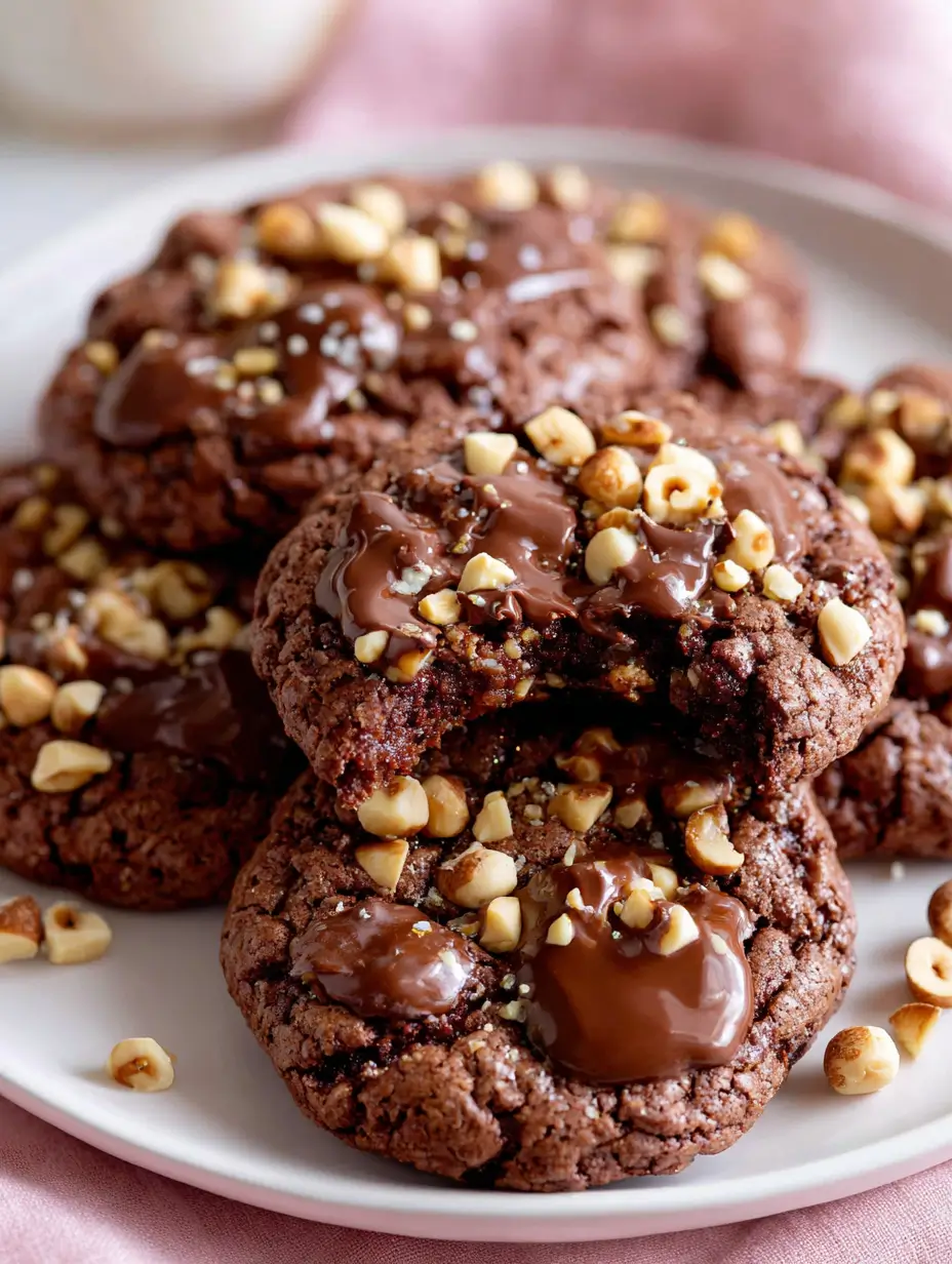 Fudgy Chocolate Hazelnut Cookies Recipe 7 chocolate-hazelnut-cookies-2
