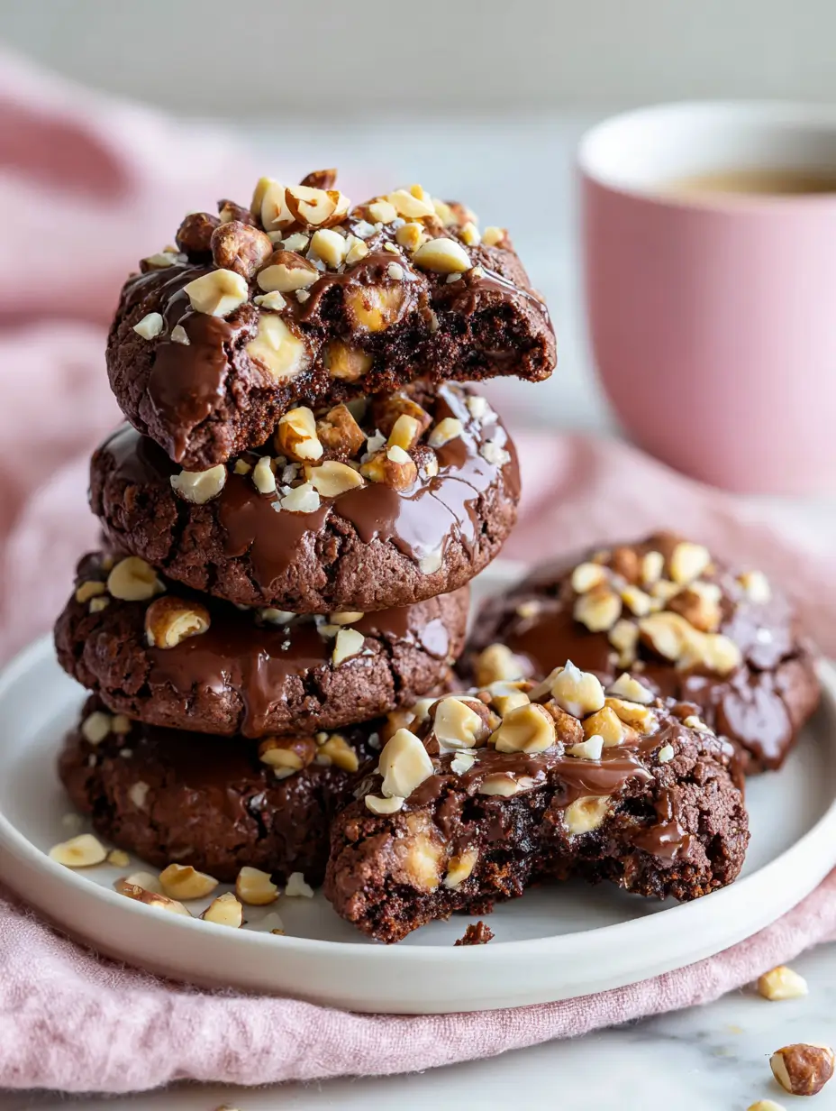 chocolate hazelnut cookies 3