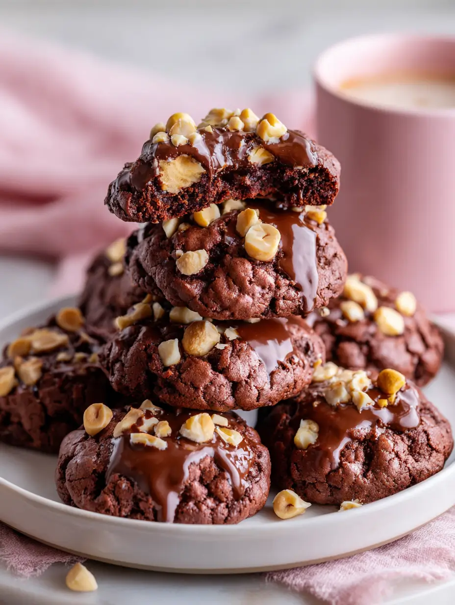 Fudgy Chocolate Hazelnut Cookies Recipe 6 chocolate-hazelnut-cookies-4
