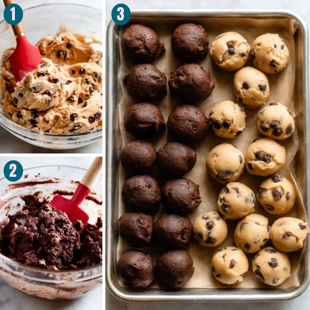 Easy Peanut Butter Chocolate Swirl Cookies: Bakery-Style 9 peanut-butter-chocolate-swirl-cookies-steps