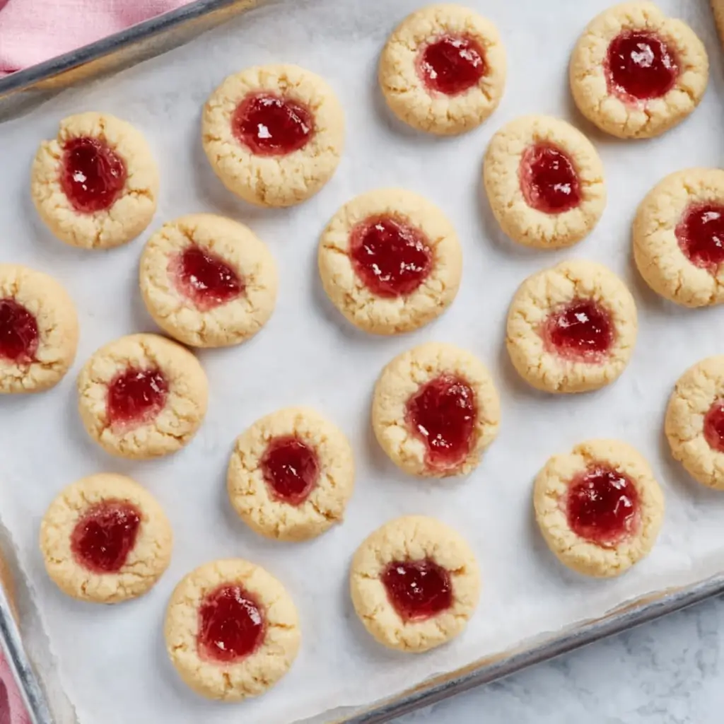 Almond Flour Thumbprint Cookies 5 almond-flour-thumbprint-cookies-baking