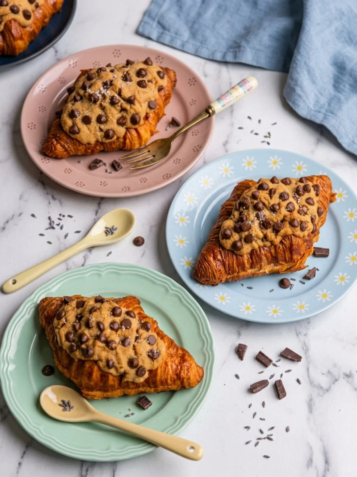 three-crookies-on-pastel-plates-overhead