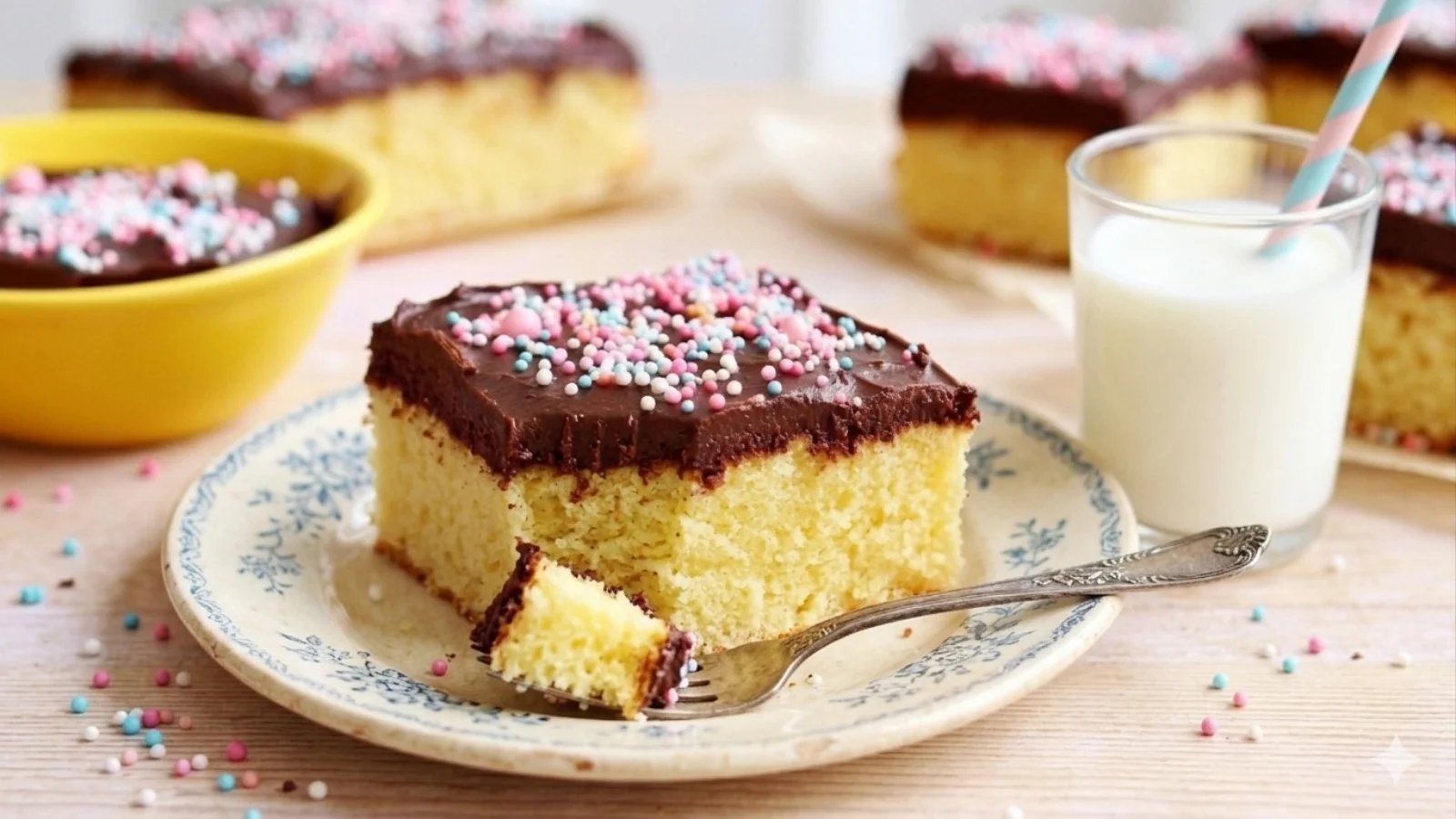 vanilla cake chocolate frosting v2